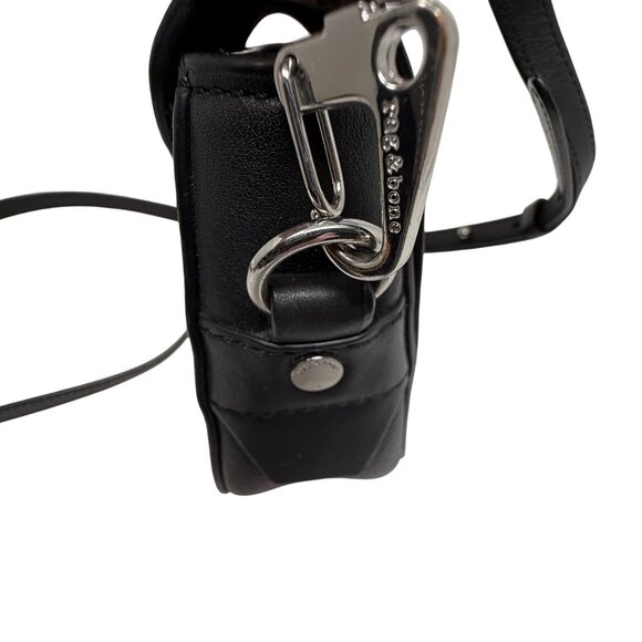 Rag & Bone Black Leather Crossbody Mini Flight Saddle Bag Small Purse - Picture 3 of 11